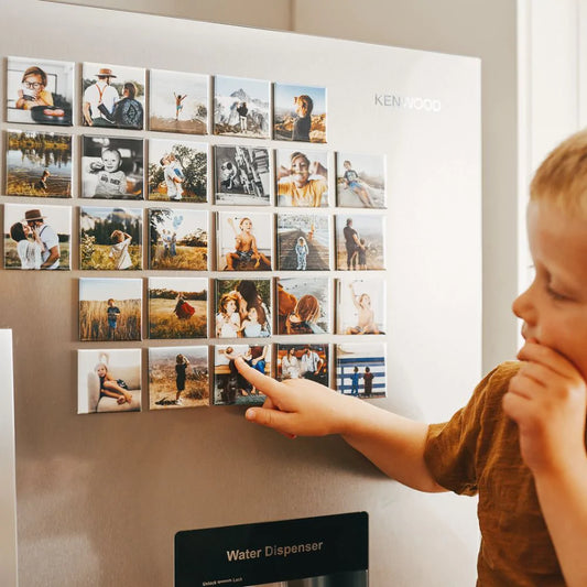 Custom Photo Magnets - Personalized Magnets for Fridges & Gifts Set of 15 Magnets | SnapiMags