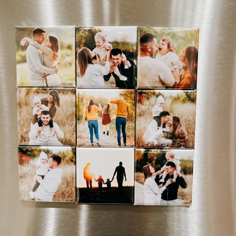 Custom Photo Magnets - Personalized Magnets for Fridges & Gifts Set of 12 Magnets| SnapiMags